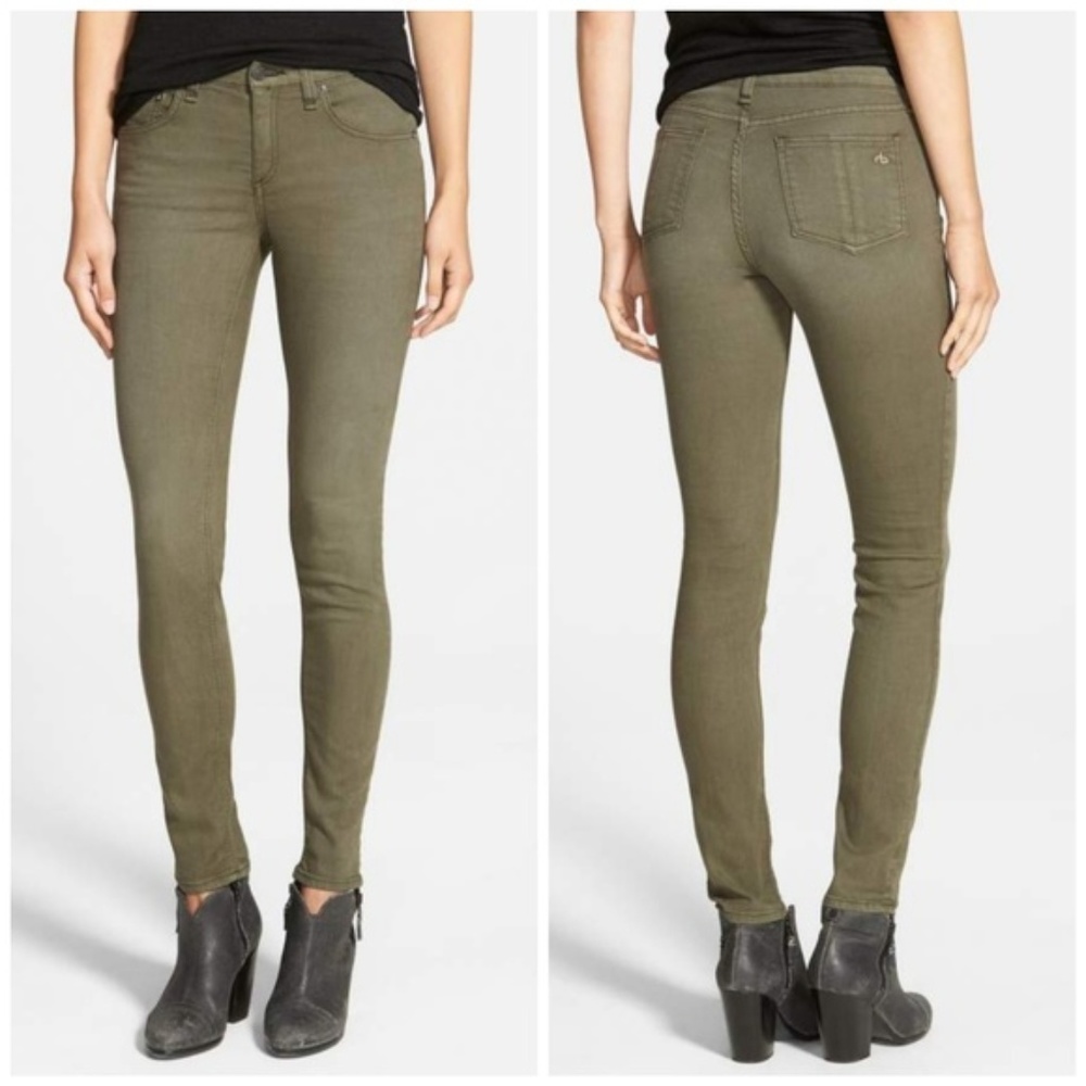 Rag & Bone Distressed Fatigue Army Green Jeans